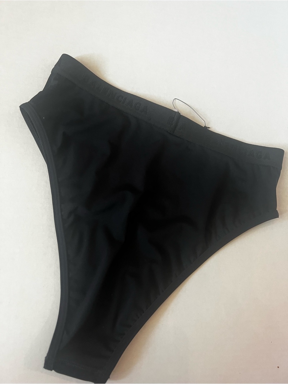 Balenciaga Black Branded High-Cut Bikini Bottom - Picture 3 of 6